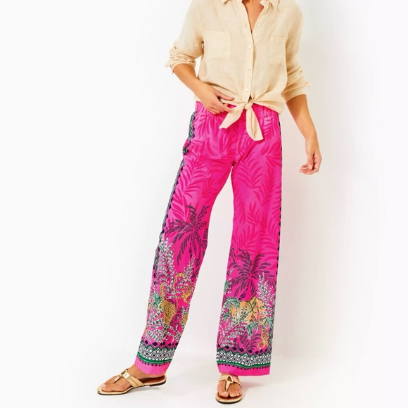 Lilly Pulitzer Pants - Lilly Pulitzer XL NWT Bal Harbour Palazzo Pant Multi Wild Side Engineered